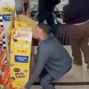 Thief Caught on CCTV Stealing Entire Mini Eggs Display from Tesco