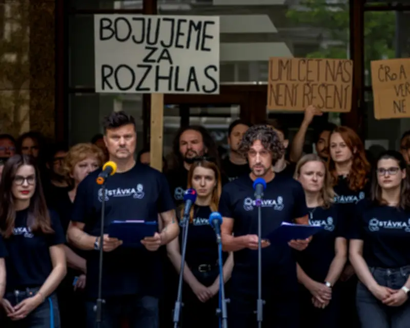 Czech public broadcasters strike over government funding plans