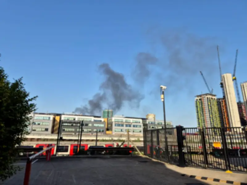 Double-decker bus destroyed by fire in West London bus garage during heatwave