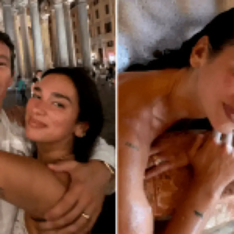 Dua Lipa shares steamy nude bath photo from honeymoon with Callum Turner