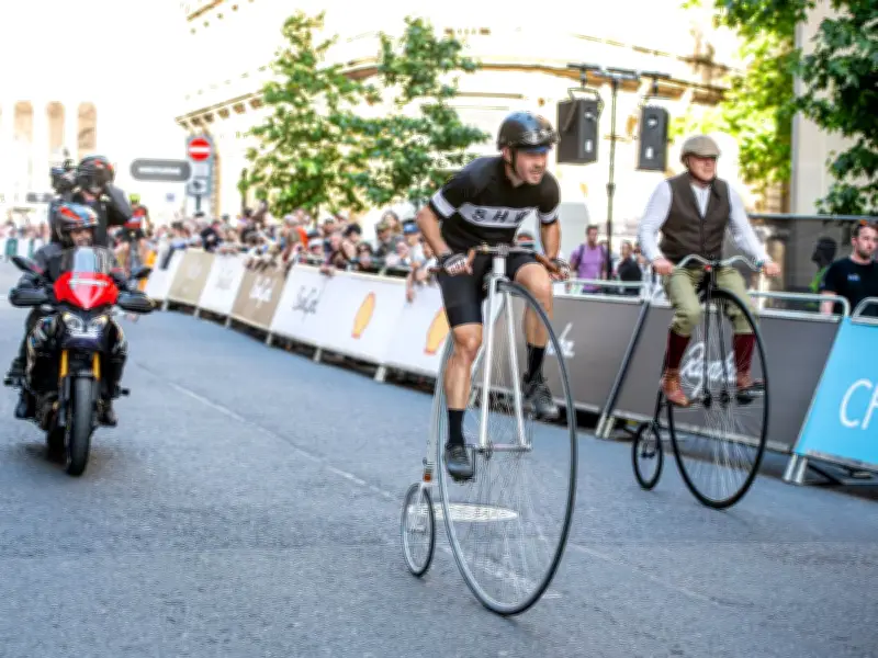 French Rider Voisine Wins Penny Farthing Race in London