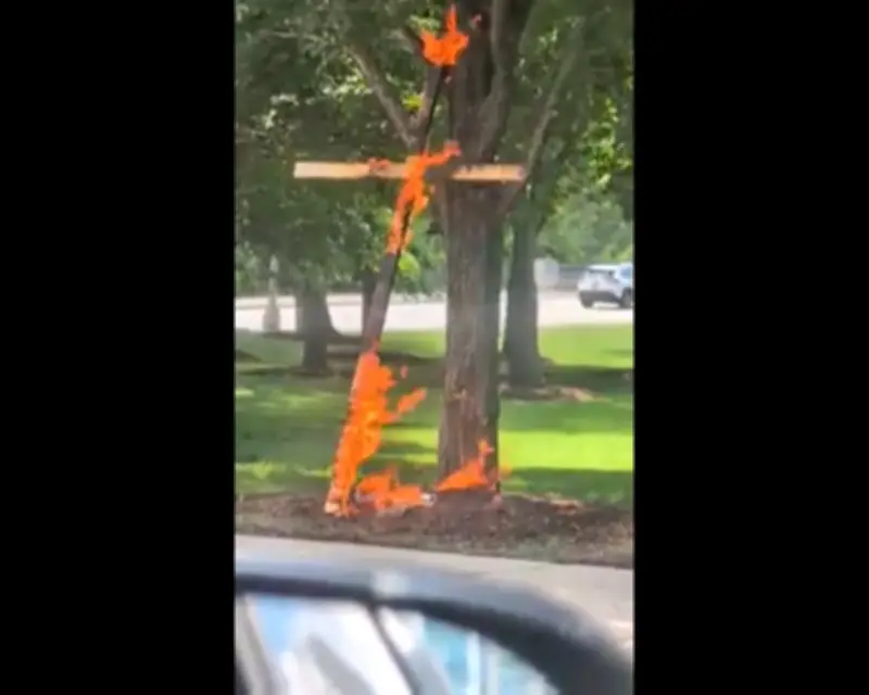 Man Charged with Hate Crime for Cross Burning in Chicago's Grant Park