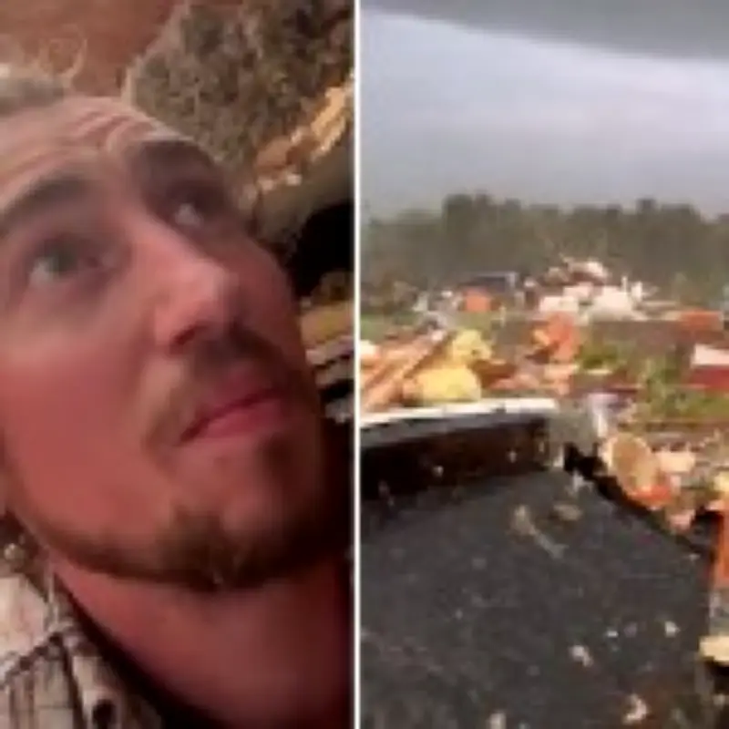 Man films tornado destroying his home while inside, credits divine intervention