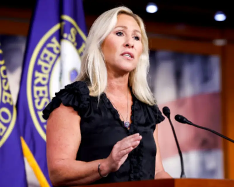 Marjorie Taylor Greene joins Tucker Carlson in breaking with Republican party