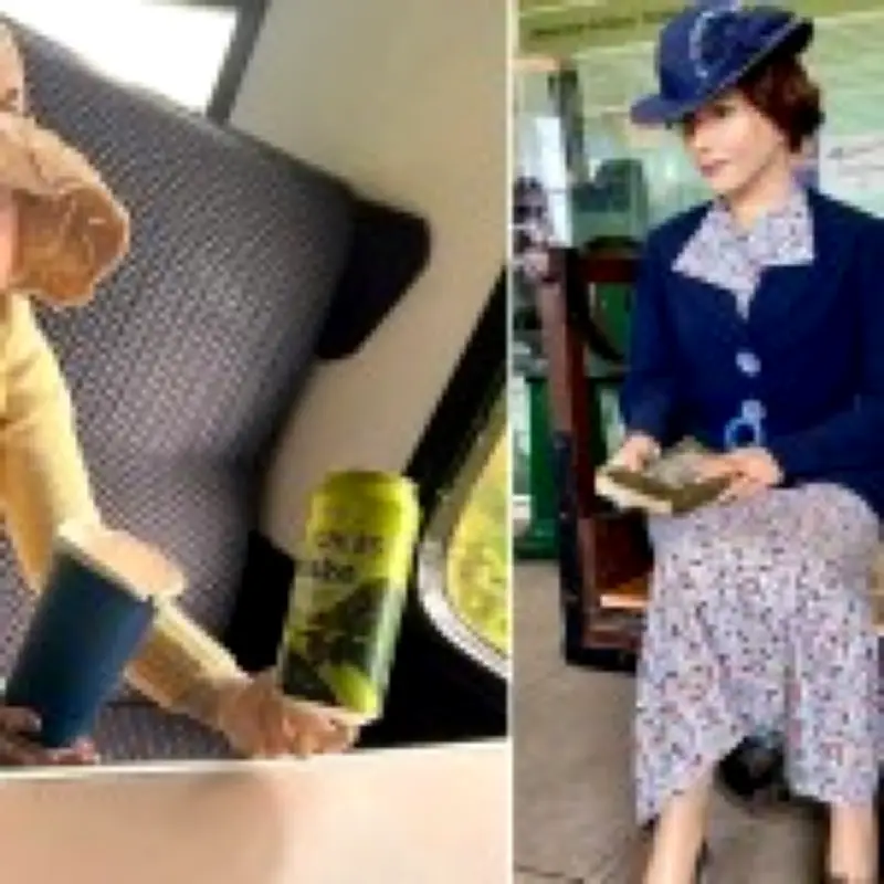 Missing child mannequin found on train holding a can of cider