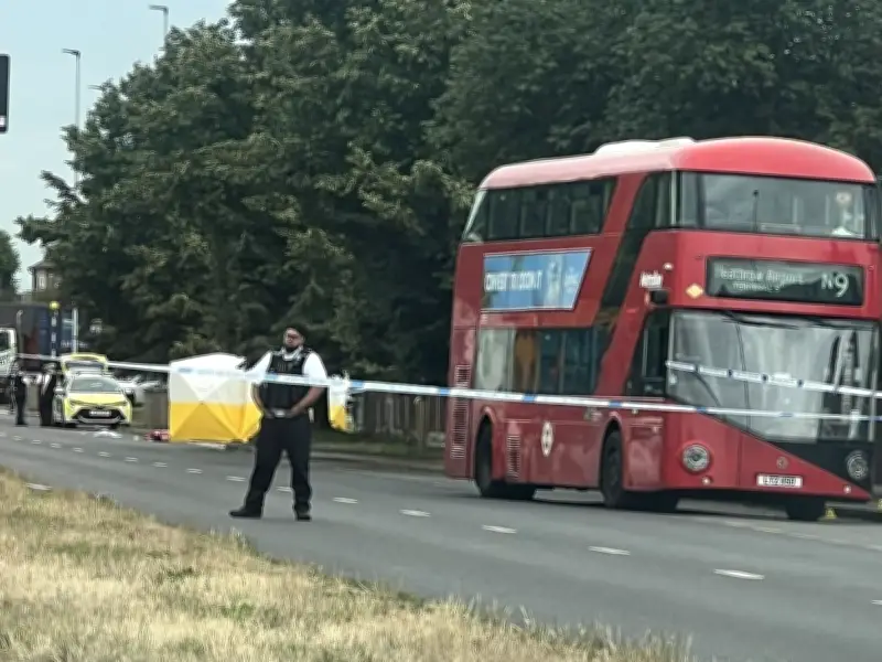 Murder probe after man, 22, stabbed to death near Heathrow; suspect still at large