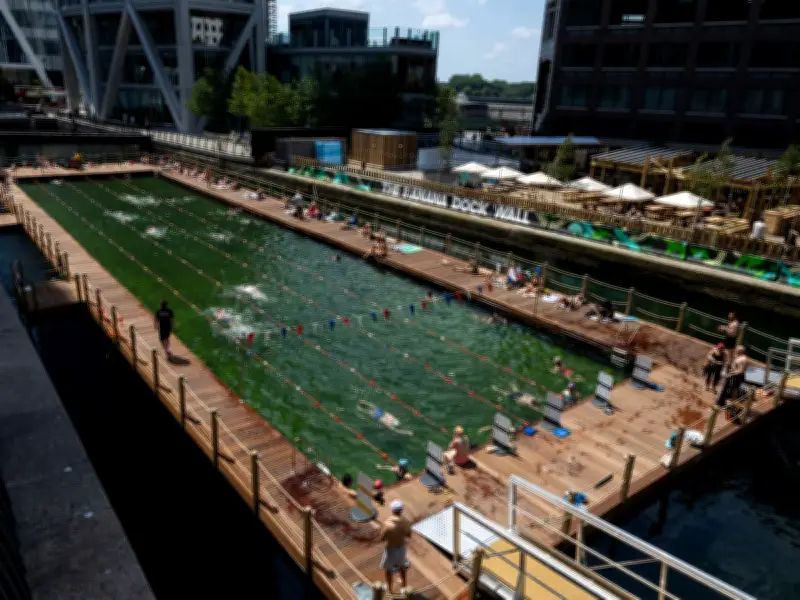 Sea Lanes Canary Wharf Opens: First Natural Water Pool in London