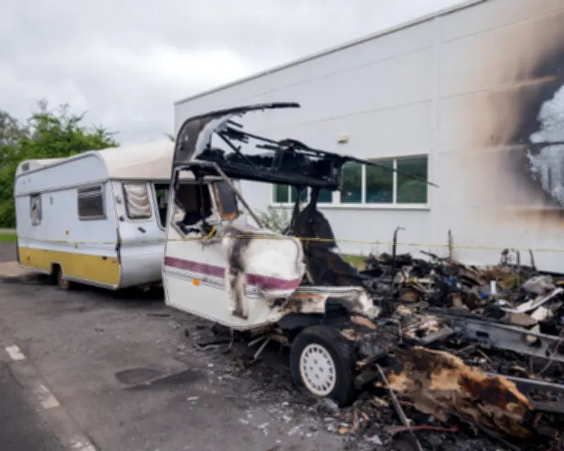 Suspected arson attack on caravans fuels tensions in Glastonbury