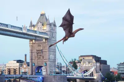 House of the Dragon's Syrax Dragon Soars Above Tower of London