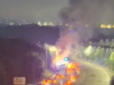 M25 Lorry Fire Causes Major Delays and Closure Until Rush Hour