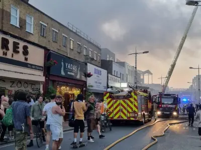 Massive blaze erupts near Copeland Park in Peckham, London