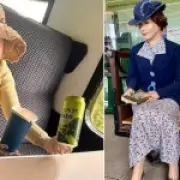 Missing child mannequin found on train holding a can of cider
