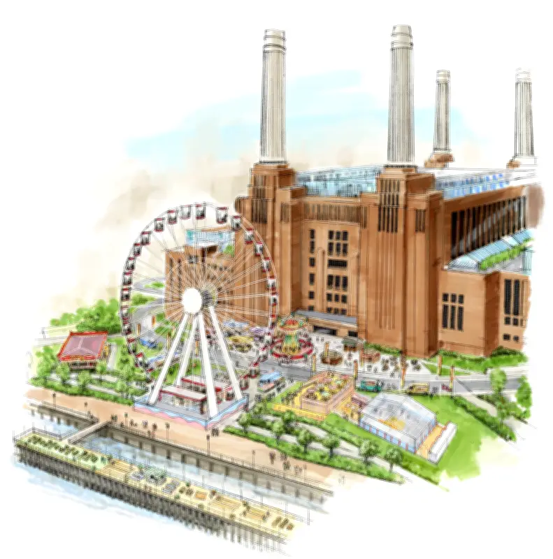Electric Summer funfair and roller rink coming to Battersea Power Station