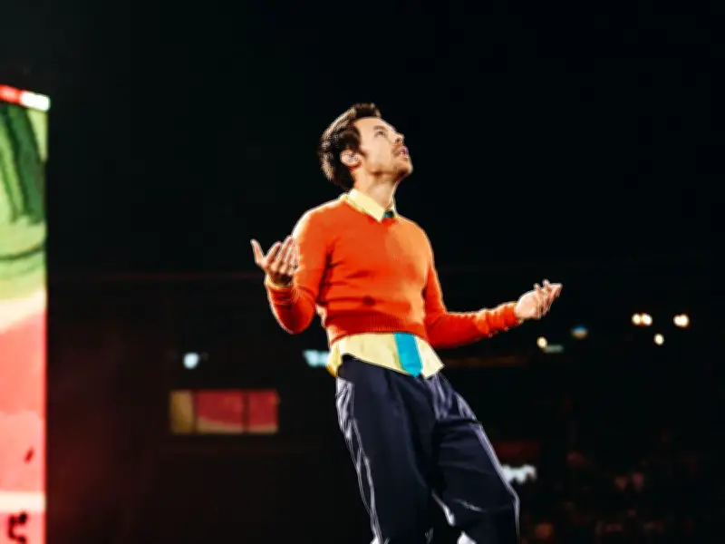 Harry Styles' pre-show celebration for England win exposed in backstage clip