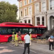 Bus crashes into Notting Hill house, no injuries reported
