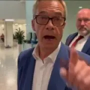 Nigel Farage threatens Sky News journalist on live TV over family harassment claims